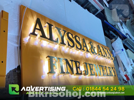 3D Acrylic Letter LED Sign ACP Board.